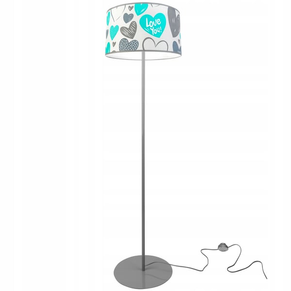 BØRNES GULVLAMPE, LAMPESKÆRM, MØNSTER, LED
