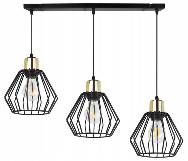 Hængelampe, loftslysekrone, trådskærm, LED