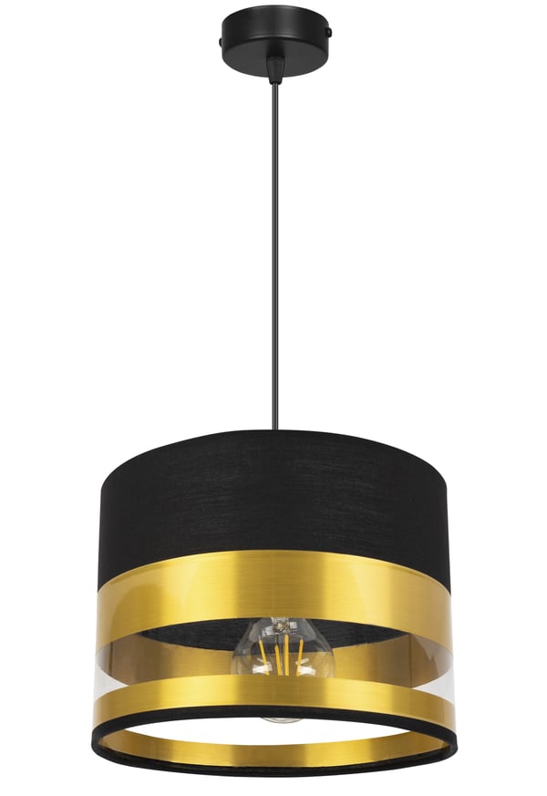 ELEGANT LOFTHÆNGELAMPE MED GYLDET LED-SKÆRM