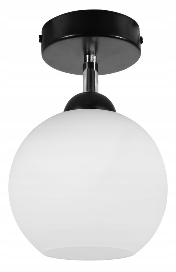 KLASSISK LOFTLAMPE HVID KUGLET LED LAMPESKÆRM