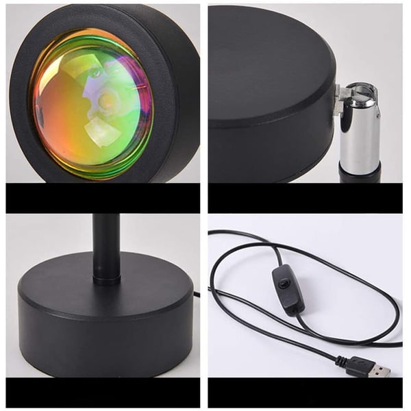 LED solnedgangsprojektorlampe 16 farver natlampe fødselsdagsgave