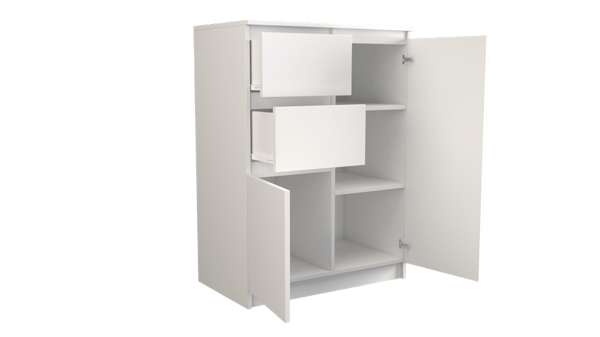 Malwa 2D2S valkoinen lipasto