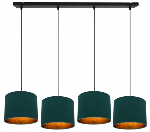Lofthængende lampe med gylden center LED