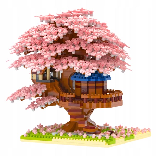 Byggklossar setti kirsikankunnailla Sakura kirsikka 2151 osaa