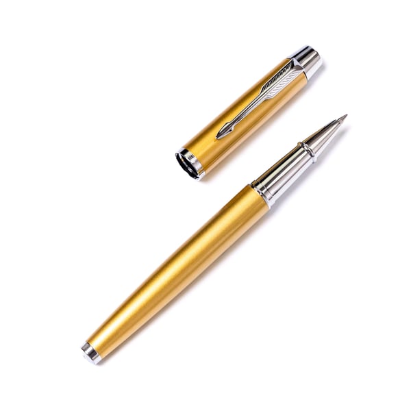 Penna i låda PTN 222-GB-8587 Gul-Silver