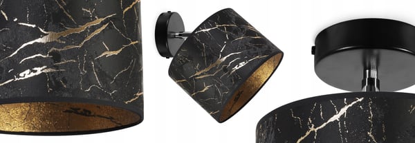 Loftshængende lampe, væglampe, lampeskærm, guldmønster