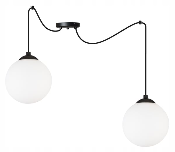 Lofthængelampe Spider Ball sort LED 15cm