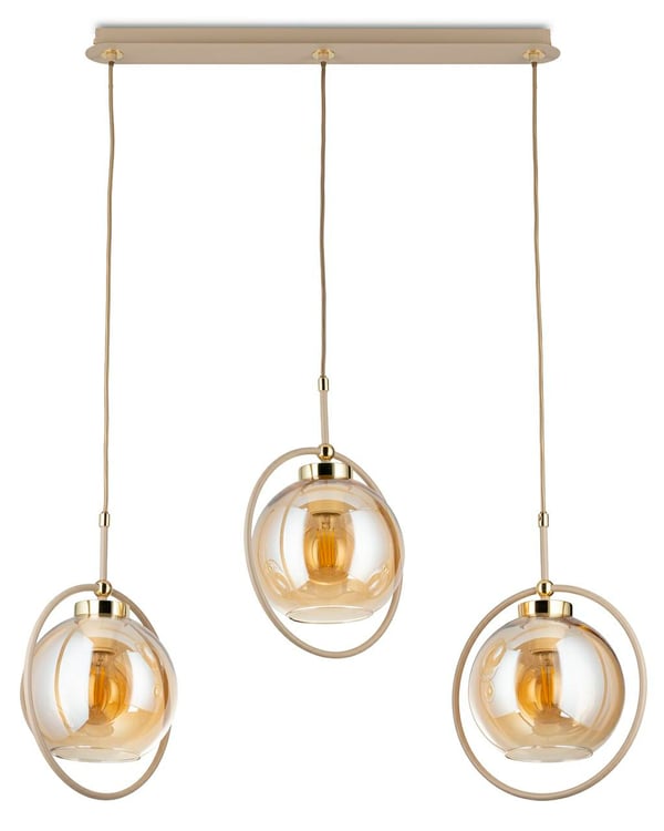 Galaxy Beige glas hänglampa 3xE27