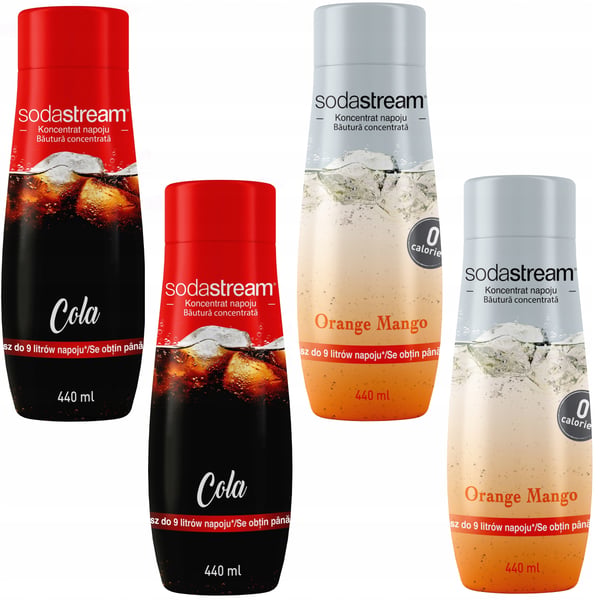 4 SodaStream-tiivisteen setti, 2 kpl (kola+appelsiini-mango)