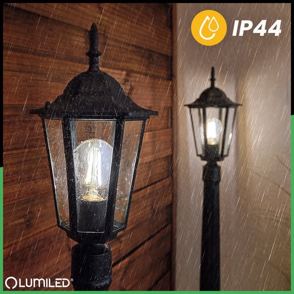 Ulkopuutarhavalaisin E27 pylväslyhty 110 cm musta BELLIS LUMILED