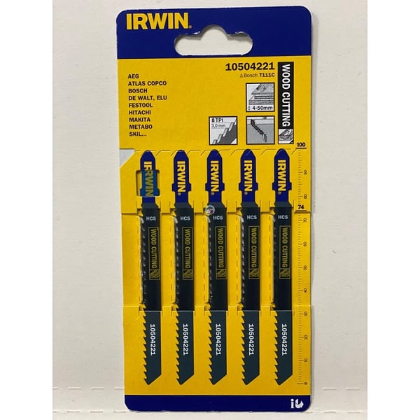 STICKSÅGSBLAD FÖR TRÄ, 5-PACK, TYP T111C - I-10504221