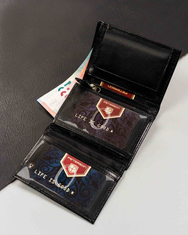 Peterson plånbok sk. PTN 303/01-2022 Svart+Röd