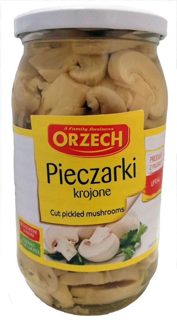 Saksanpähkinämarinoituja sieniä, viipaloitu 730 g