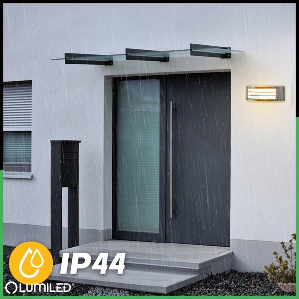 Vägglampa för utomhus fasad E27 svart IP44 FREESIA LUMILED