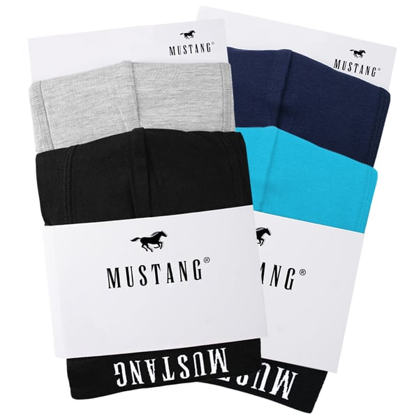Mustang miesten bokserit, 4-osainen setti, puuvillaa, logolla, koko L