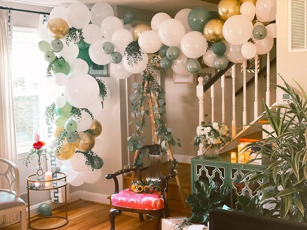 Ballonggirlande 117 stk til bryllup, fødselsdag, dåb, latexballoner