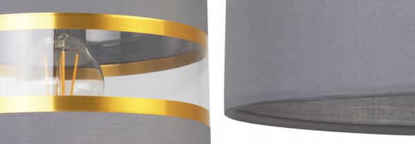 VÆGLAMPE, FIRKANTET LAMPE, ELEGANT GYLDEN LAMPESKÆRM, 20 CM