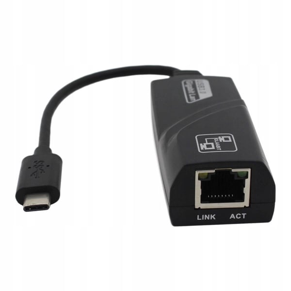 Lanberg USB-C 3.1 -> RJ-45 1Gb verkkokortti kaapelilla