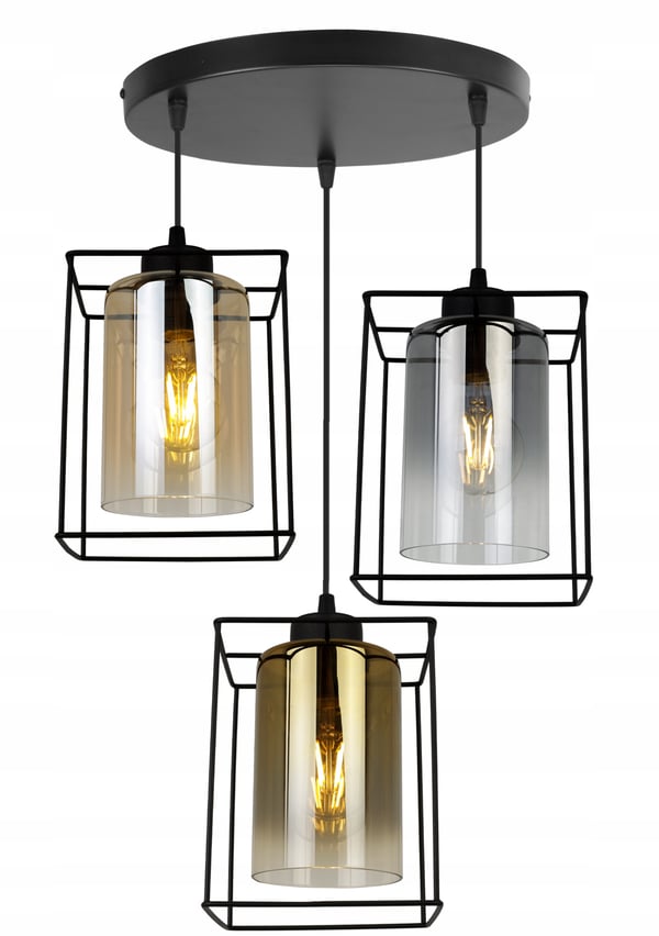 MODERNE ELEGANT HÆNGELAMPE MED GLASSKÆRM