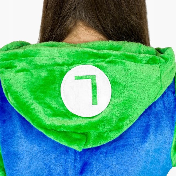 Miesten Luigi Mario Kigurumi -pyjamahaalari, aikuisille, M, Mario -asu - S