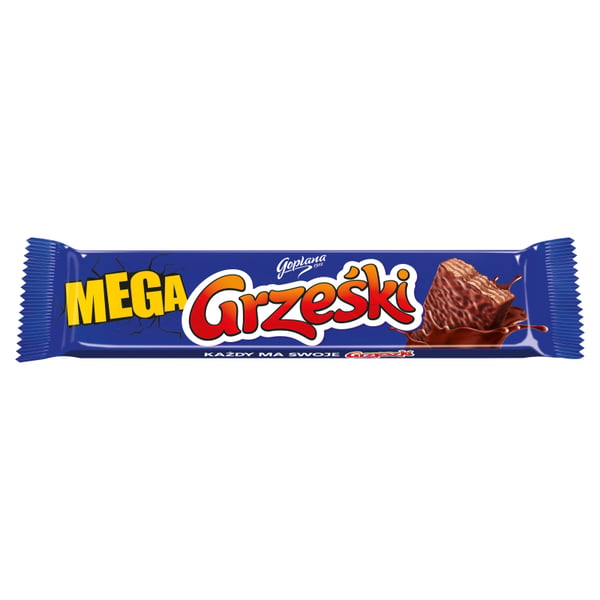 Grześki Mega Wafer kaakaokermatahnaa suklaassa 48 g