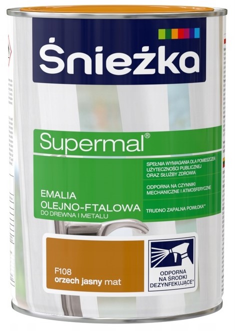 Śnieżka Supermal lys valnød mat F108 0,8l