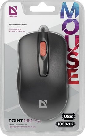 Defender point MM-756 optinen 1000dpi 3P langallinen hiiri musta