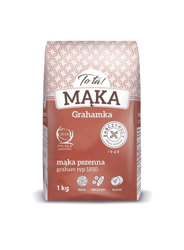 Tämä on Graham-vehnäjauhoja tyyppiä 1850, 900 g