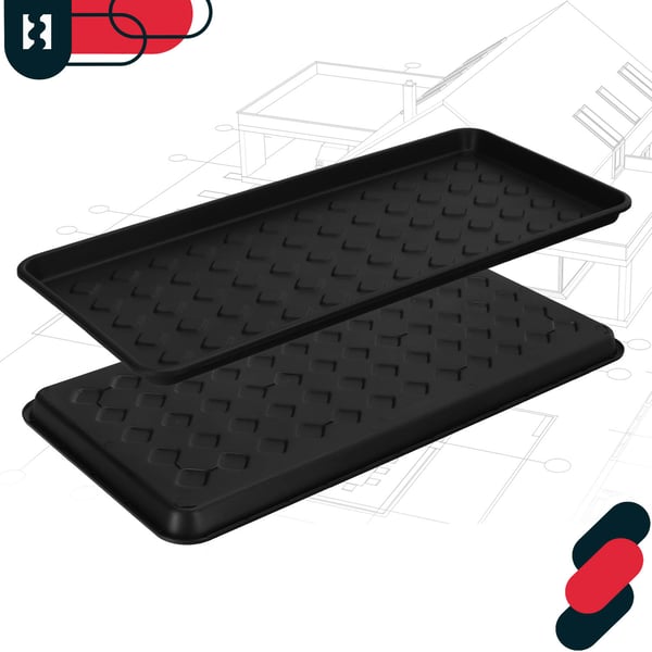 KOTARBAU® lille skotæppe til entré og garderob, sort 71,6 x 34,8 cm