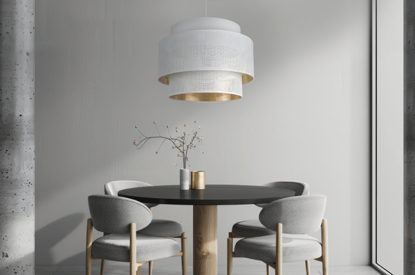 ASTI TRIO HÆNGELAMPE HVIDGULD 40CM MESH