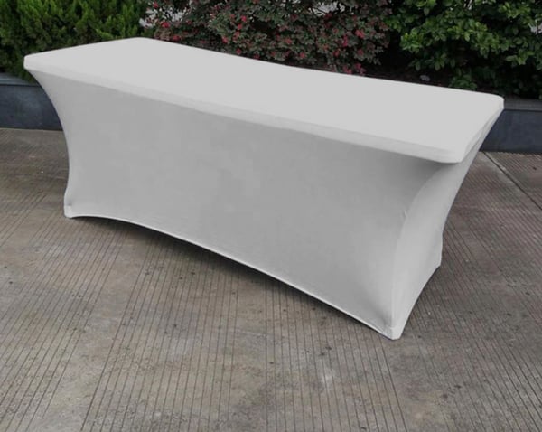 Pöytäliina 180 cm harmaa elastinen