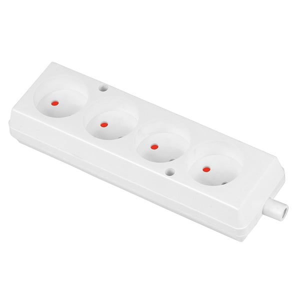 FIREDOBBELT STIKKONTAKT 16A 250V AFTAGELIG SORT HVID - VT-302-0040 FIREDOBBELT STIKKONTAKT 16A 250V AFTAGELIG SORT HVID - VT-302-0040