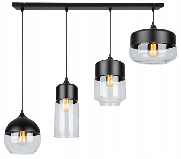 HÆNGENDE LOFTSLAMPE, GLASPLAFON, LED-LAMPE
