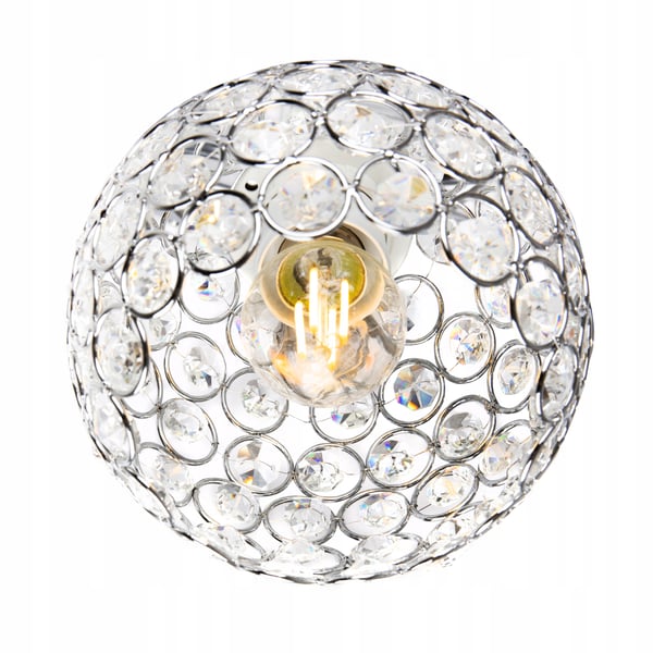 Kromhængende lampe med LED-krystal til loftet