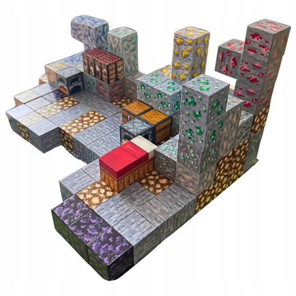 Minecraft magnetiske blokkuber stærk magnet 128 stykker og 3 personer