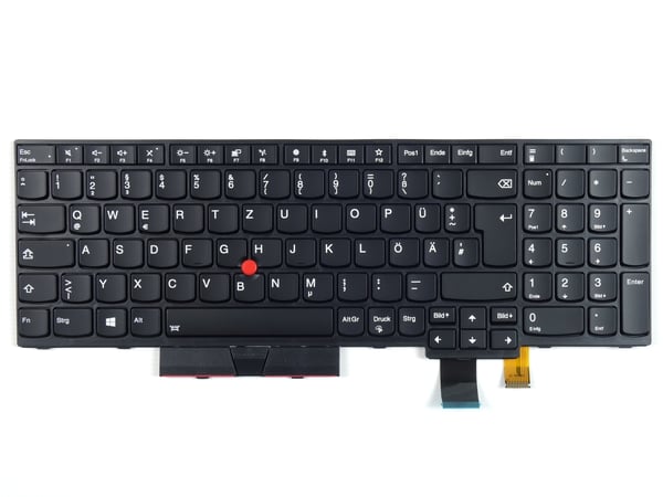 Tradebit - Tastatur til Lenovo ThinkPad | Tysk DE QWERTZ | Fuld kompatibilitet | Høj kvalitet materialer | LED baggrundslys | Modeller: T570 T580