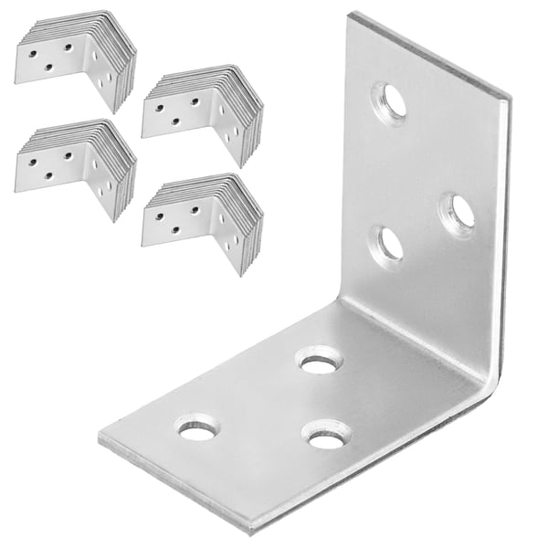 Kotarbau® Kirvesmiehen kulmaliitin ruostumatonta terästä sinkittyä 40 x 40 x 25 mm 50 kpl:n sarja