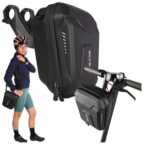 Styrväska för cykel hård væske for løbehjul med lynlås vandtæt 3L XL Styrväska för cykel hård væske for løbehjul med lynlås vandtæt 3L XL