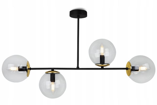 MODERNE HÆNGELAMPE MED GLASKUGLER LED-LYKRONE