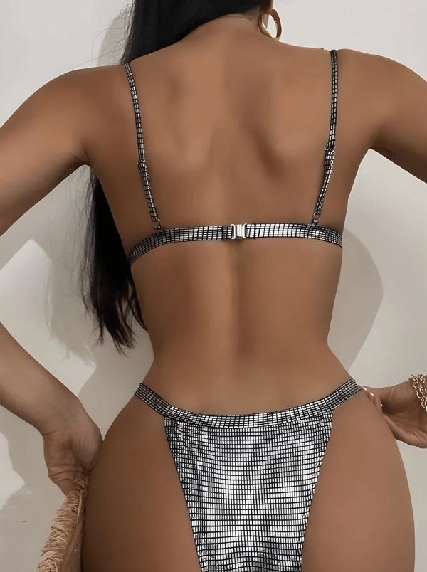 Dame badedragt i to dele, skinnende bikini, plus størrelse xxl. Dame badedragt i to dele, skinnende bikini, plus størrelse xxl.