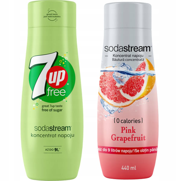 2 SodaStream 7UpFREE+Greippitiivistepakkaus