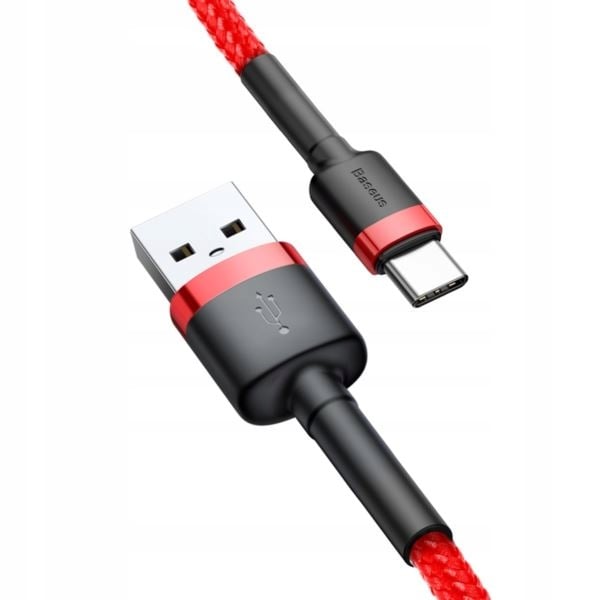 NOPEA USB TYPE C -kaapeli Baseus Cafule PITKÄ USBC-latauskaapeli 2m