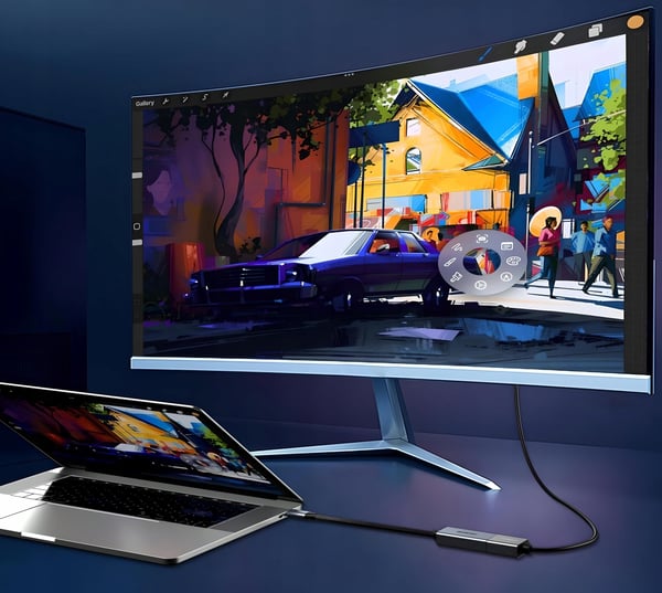 USB-C TIL HDMI 2.1 ADAPTER 8K 60Hz 4K 144Hz HDR KABEL TIL MACBOOK TV BÆRBAR
