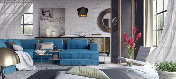Diamantgylden LED-loftlampe i midten