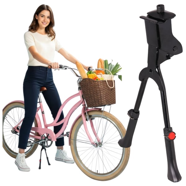 Dubbelt fotstöd för cykel