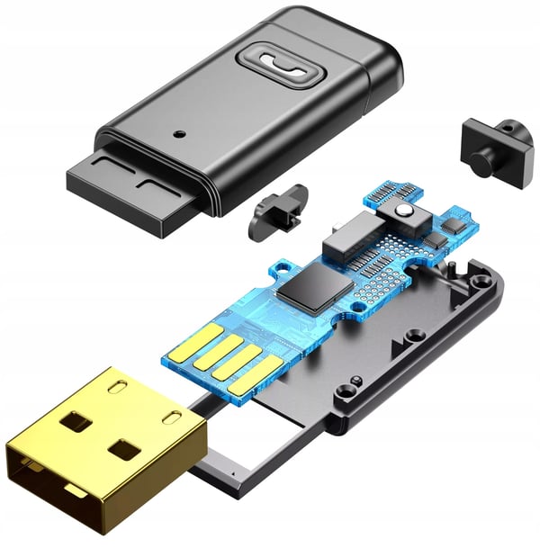 Bluetooth 5.0 -äänivastaanotinsovitin USB AUX -laitteeseen