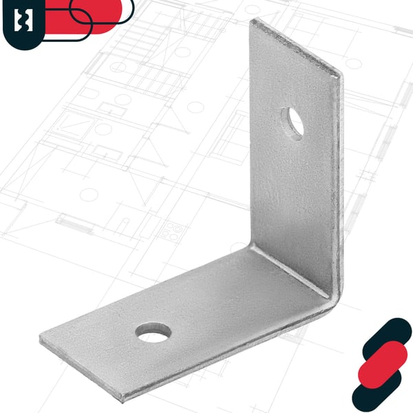Kotarbau® Kirvesmiehen kulmaliitin ruostumatonta terästä sinkittyä 30 x 30 x 15 mm 100 kpl:n sarja