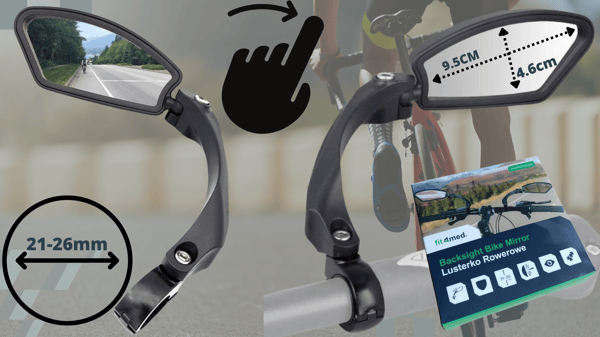 Höger backspegel justerbar 360° för motorcykel