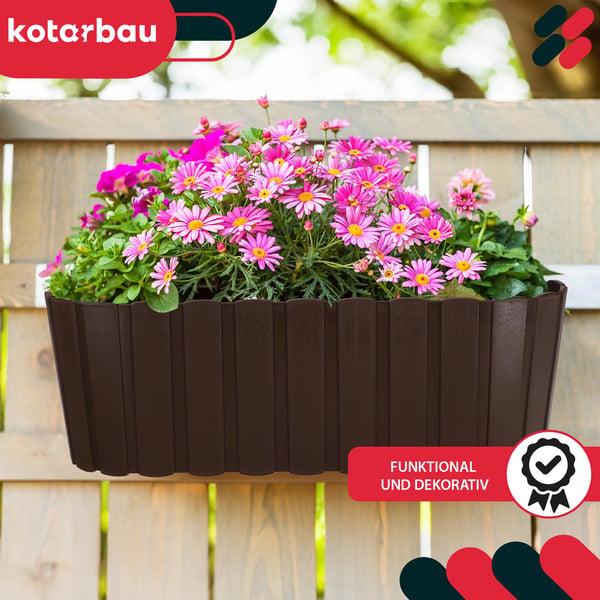 KOTARBAU Balkongkruka oval rustik brun 400 mm set om 4