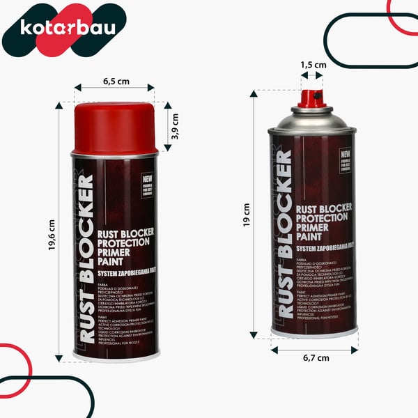 Punainen RAL3000 korroosionestoaine metallille 400 ml